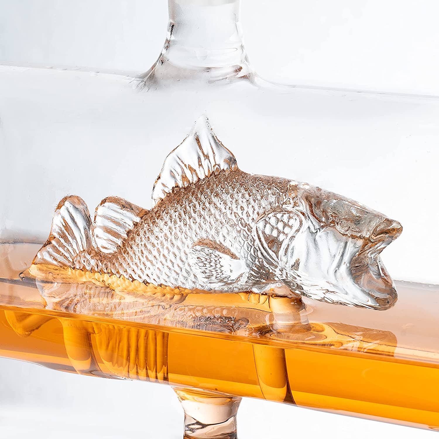Bass Fish Wine & Whiskey Decanter Set 1100ml - Image 3