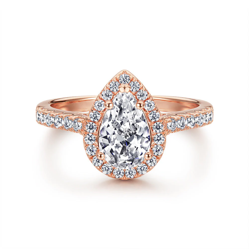 The Elizabeth - 18kt Rose Gold Wedding Ring Set - Image 4